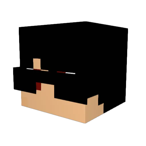 SupportAgent Minecraft avatar head, 3D render