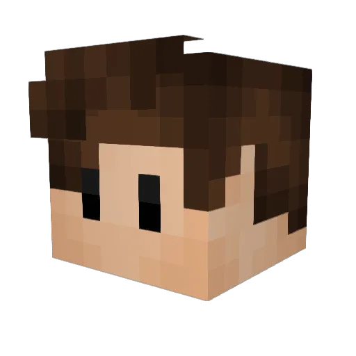 Supposably Minecraft avatar head, 3D render