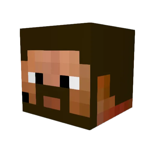 SuprDlux Minecraft avatar head, 3D render
