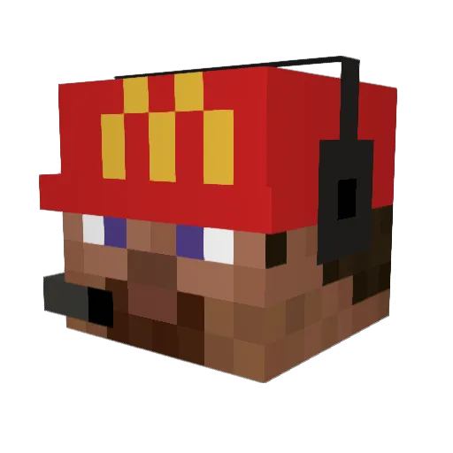 Supraim_Maxime Minecraft avatar head, 3D render