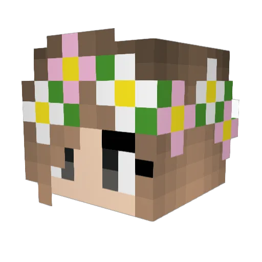 Suprasion Minecraft avatar head, 3D render