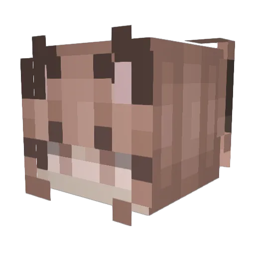 Suprasize Minecraft avatar head, 3D render
