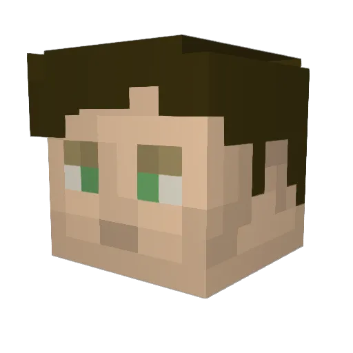 SupreDuck Minecraft avatar head, 3D render