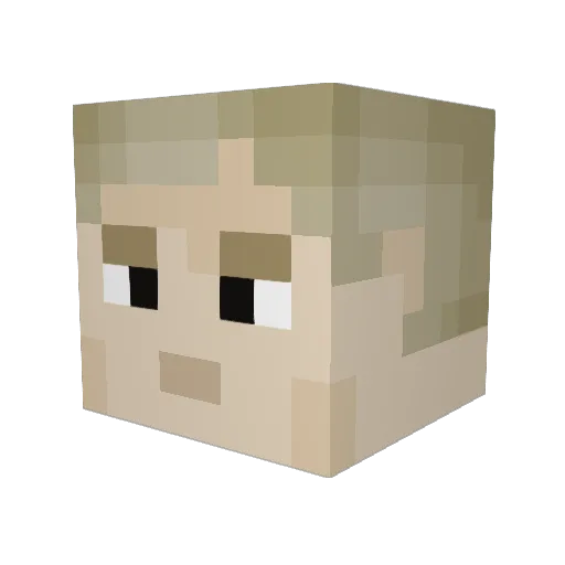 Supreme1299 Minecraft avatar head, 3D render