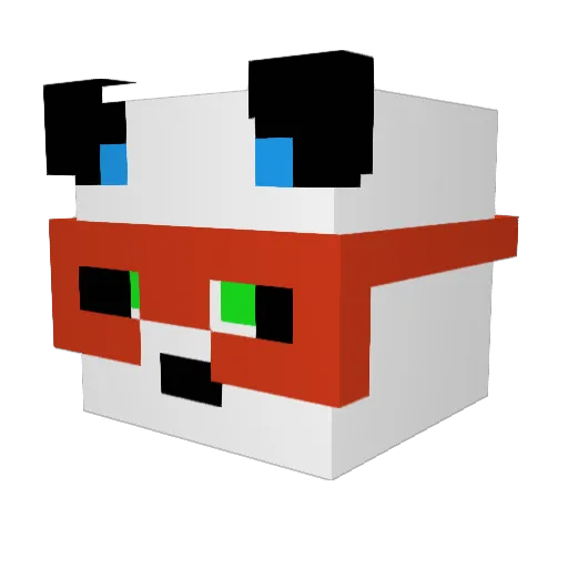 SupremeBamboo Minecraft avatar head, 3D render