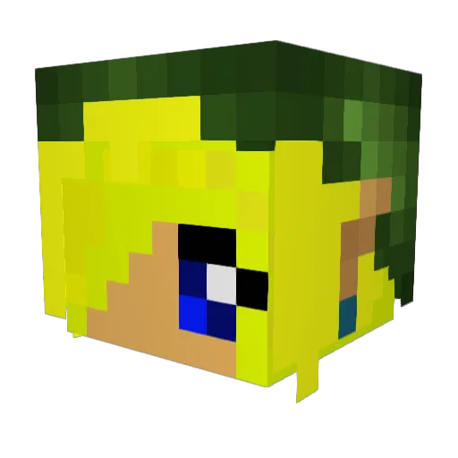 SupremeC Minecraft avatar head, 3D render