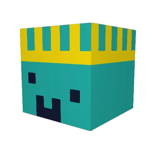 SupremeFrog Minecraft avatar head, 3D render