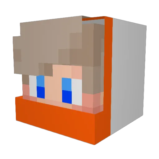 SupremeKIit Minecraft avatar head, 3D render