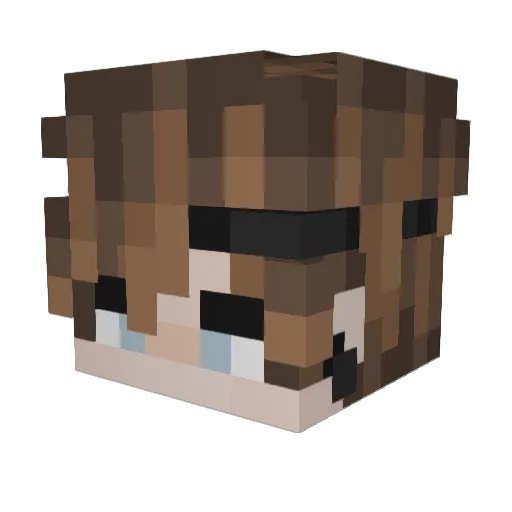 SupremeKong Minecraft avatar head, 3D render