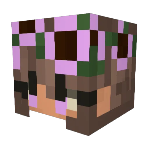 SupremeLuciana Minecraft avatar head, 3D render
