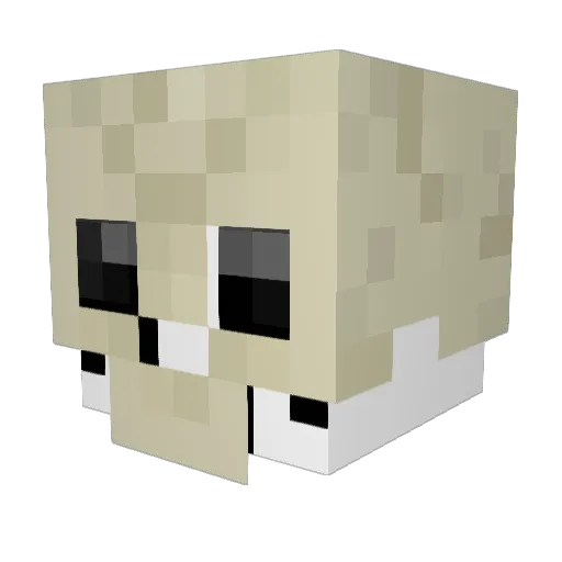 SupremeMint Minecraft avatar head, 3D render