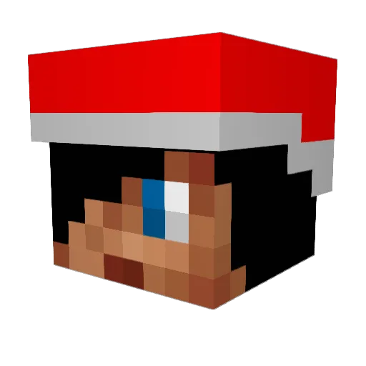 SupremePao Minecraft avatar head, 3D render