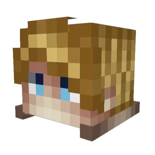 SupremeRose Minecraft avatar head, 3D render