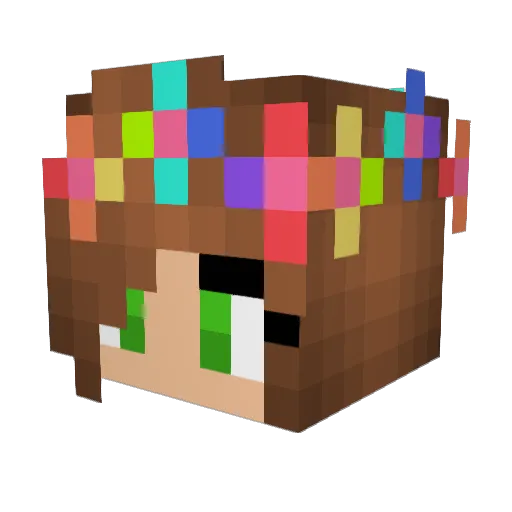 SupremeWorm Minecraft avatar head, 3D render