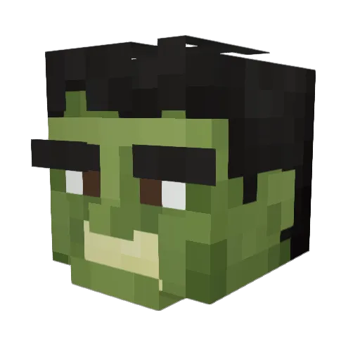 SupremeZ3US Minecraft avatar head, 3D render