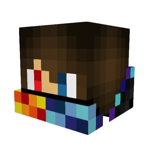 Supremetatertot Minecraft avatar head, 3D render