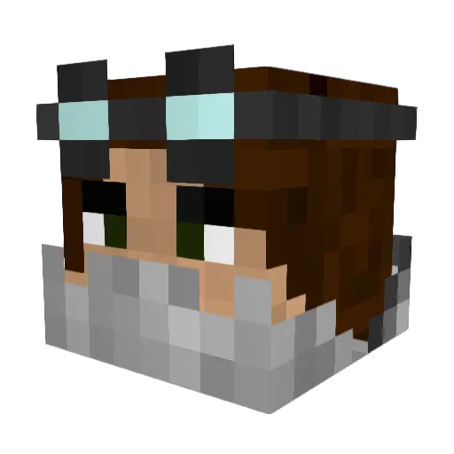 Supressing_Dakka Minecraft avatar head, 3D render