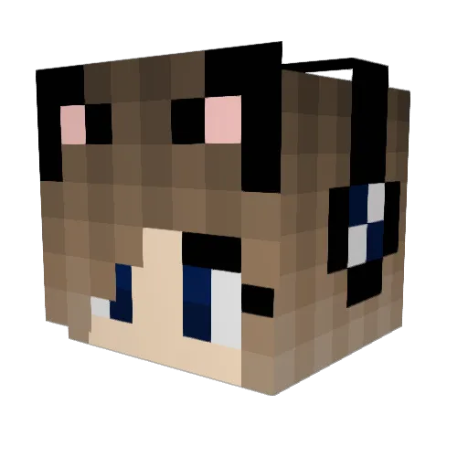 Supricious Minecraft avatar head, 3D render