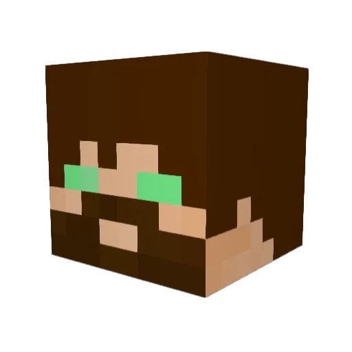 Suprizz Minecraft avatar head, 3D render