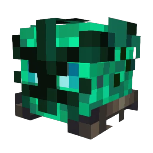 Supsent Minecraft avatar head, 3D render