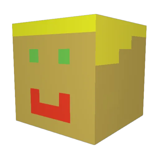 SurBaccy Minecraft avatar head, 3D render