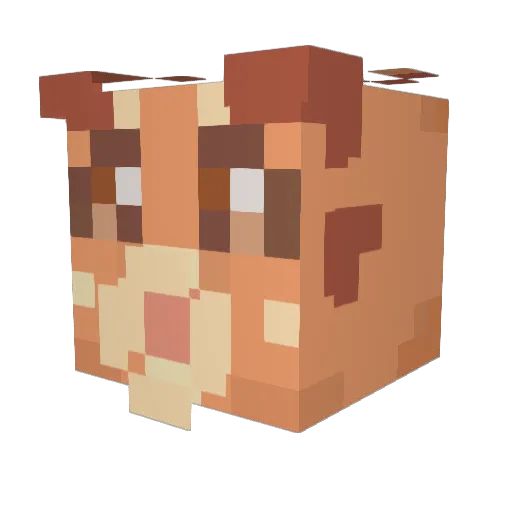 SurLee Minecraft avatar head, 3D render