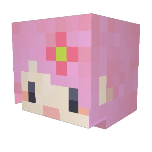 Suraco Minecraft avatar head, 3D render