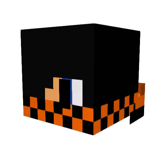 Suranatang Minecraft avatar head, 3D render