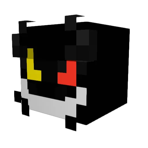 Surces Minecraft avatar head, 3D render