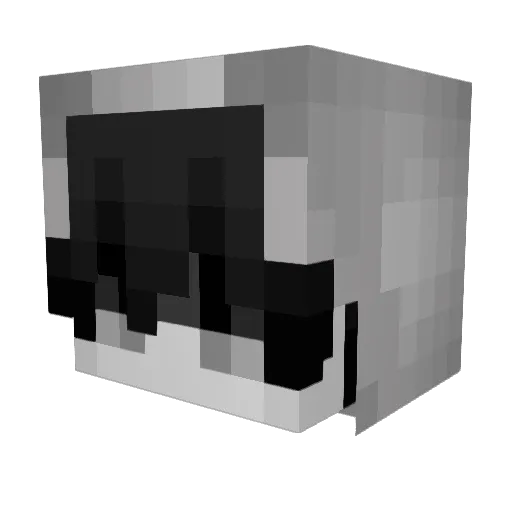 Surcharged Minecraft avatar head, 3D render