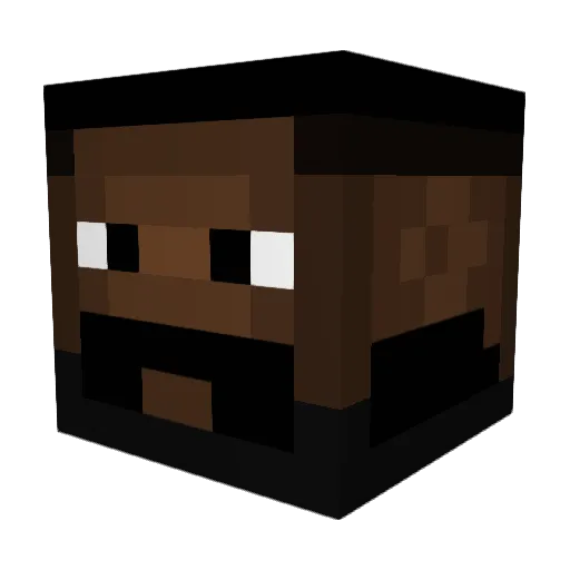 SureN1ck Minecraft avatar head, 3D render