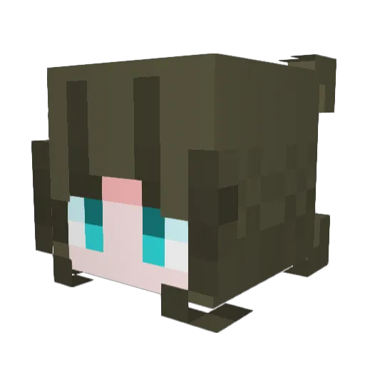 Surea_Light Minecraft avatar head, 3D render