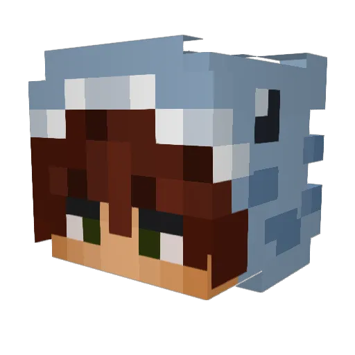 SureiYazu Minecraft avatar head, 3D render