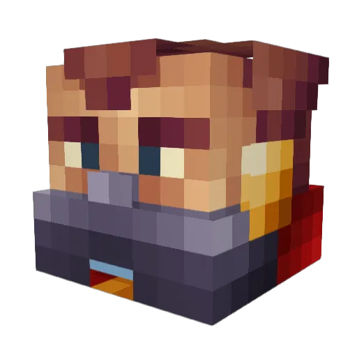Surenamba Minecraft avatar head, 3D render