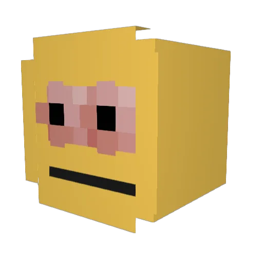 Surenus Minecraft avatar head, 3D render