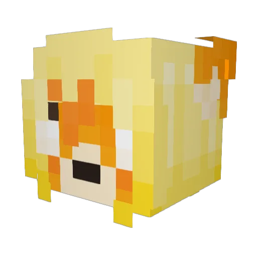 SurfKiller Minecraft avatar head, 3D render