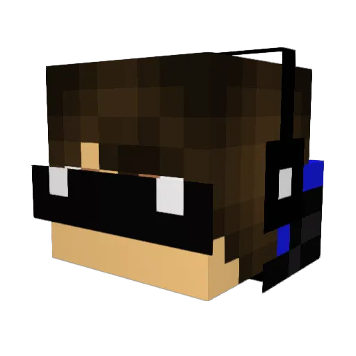 SurfNinja Minecraft avatar head, 3D render
