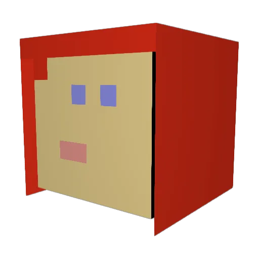 SurferCCC Minecraft avatar head, 3D render