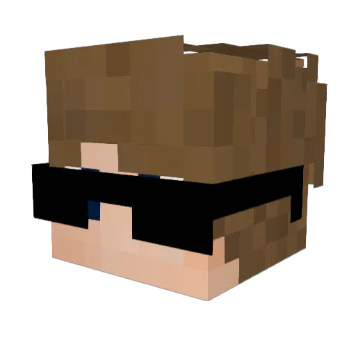 SurferMC Minecraft avatar head, 3D render
