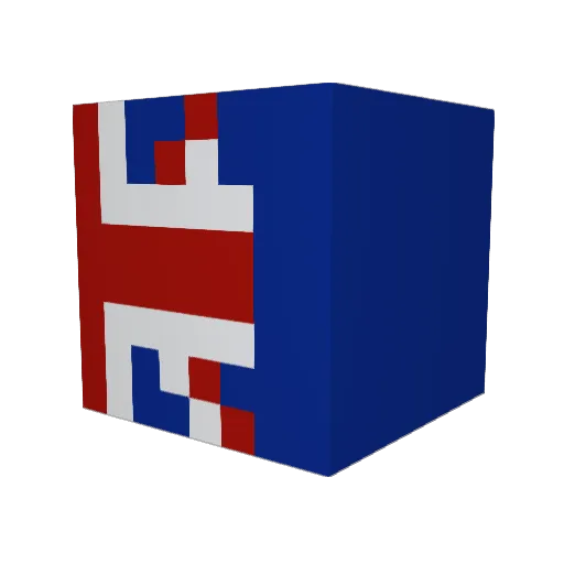 Surferrusty Minecraft avatar head, 3D render