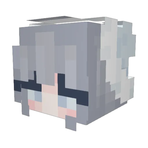 Surfii Minecraft avatar head, 3D render
