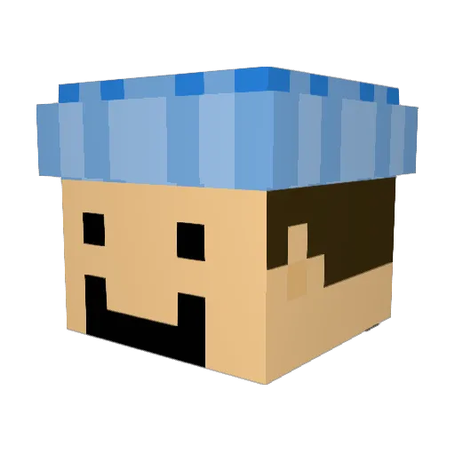SurfingCG Minecraft avatar head, 3D render