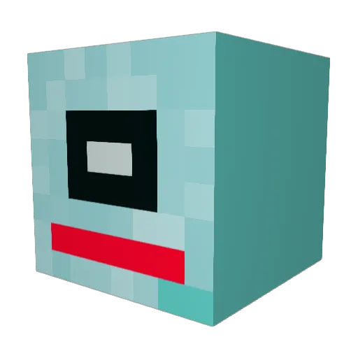 SurfingCat Minecraft avatar head, 3D render