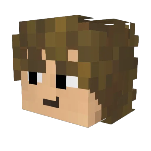 SurfingKyogre Minecraft avatar head, 3D render