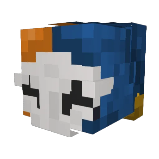 Surfysnowball Minecraft avatar head, 3D render