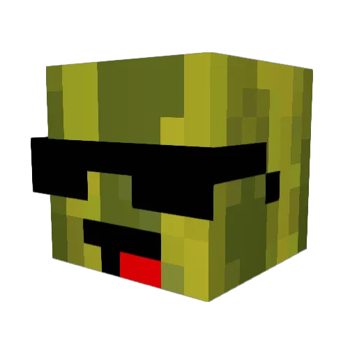 Suri1200 Minecraft avatar head, 3D render