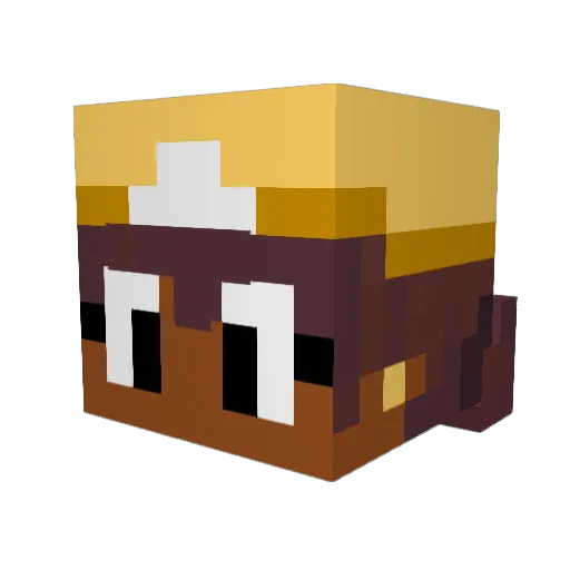 SuriFox Minecraft avatar head, 3D render