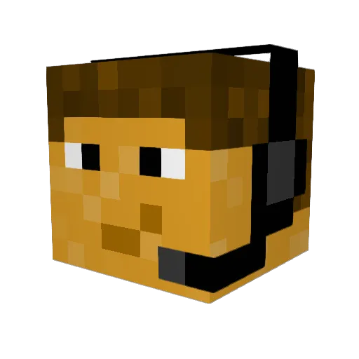 SuriMago Minecraft avatar head, 3D render