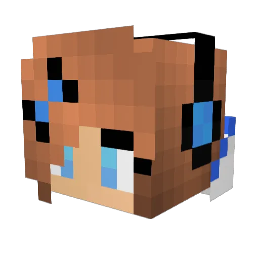 Suri_Sky Minecraft avatar head, 3D render