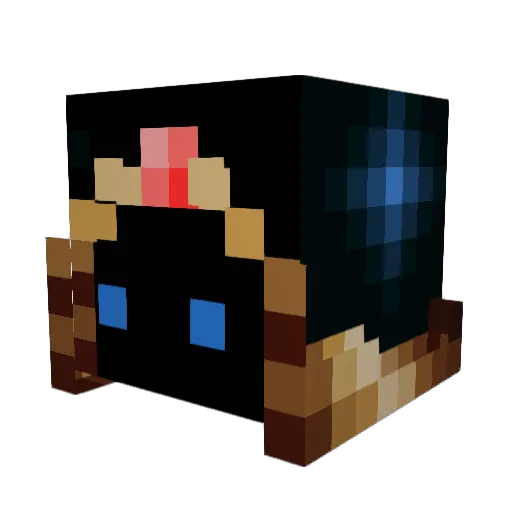 Suri_bot Minecraft avatar head, 3D render
